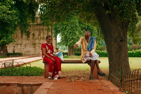 Turistas en el Fuerte Rojo Indio — Foto de Stock