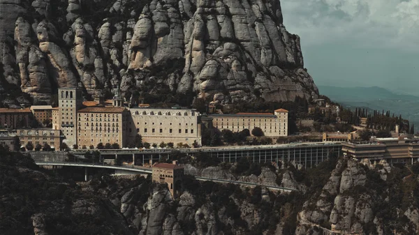 Santa Maria de Montserrat klostret i Montserrat — Stockfoto