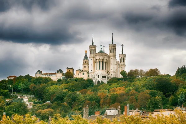 The apse of the basilica of notre dame de fourviere in the historical center of Lyon — 스톡 사진