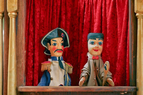 Guignol Theater. 200 years after creation, original spirit of the puppet show still survives in his hometown of Lyon — Stok fotoğraf