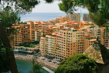 Monaco görülen mimari öğleden sonra. Monte Carlo, Monaco.