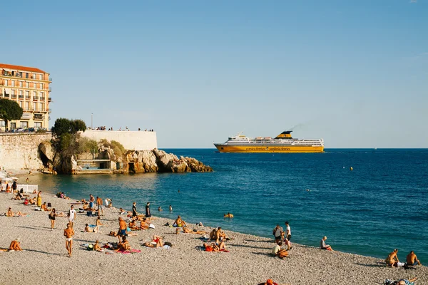 Beach Akdeniz, Cote d Azur, Nice, Fransa