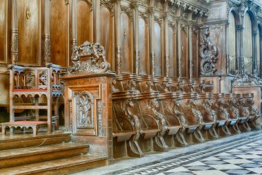 Datail iç Katedrali, Saint-Sernin Toulouse Fransa'da, Unesco - Santiago de Compostela için Umre yol