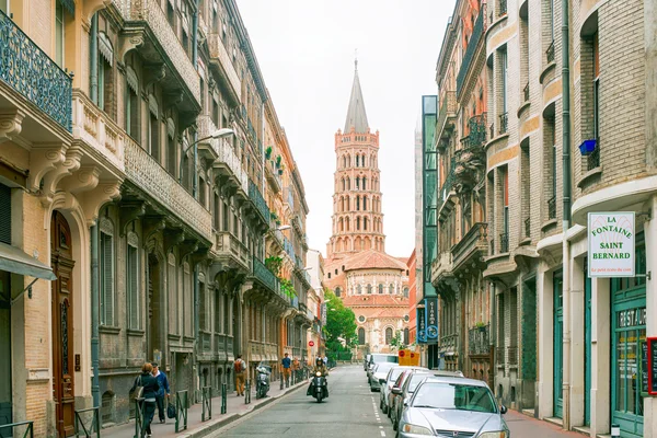 Katedralen i Saint-Sernin i Toulouse i Frankrike, Unesco - pilgrimsvägen till Santiago de Compostela — Stockfoto