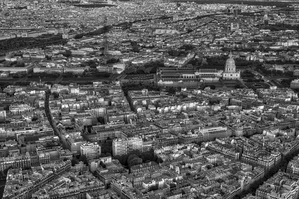 Vue aérienne de Paris. Noir et blanc . — Photo