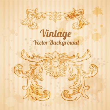 Vintage Barok arka plan