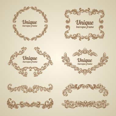 Barok oyma çiçek tasarım