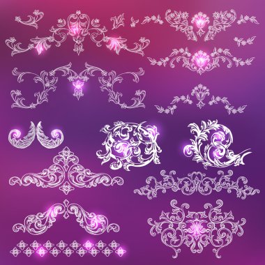 Vintage öğeler oyma Barok