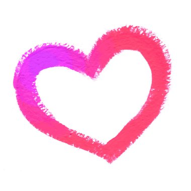 boyalı kalp çizilmiş