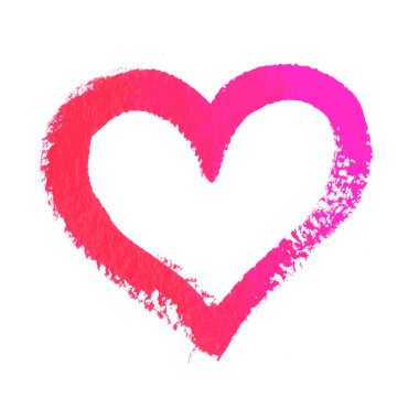 boyalı kalp çizilmiş