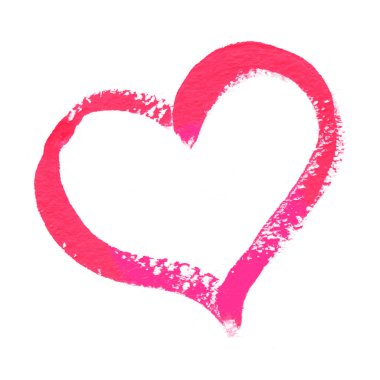 boyalı kalp çizilmiş