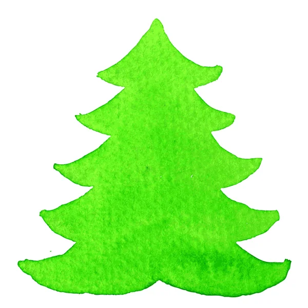 Ακουαρέλα χριστουγεννιάτικο δέντρο — Διανυσματικό Αρχείο