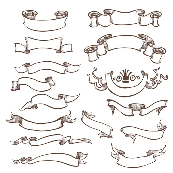 Винтажные ленточные баннеры — стоковый вектор