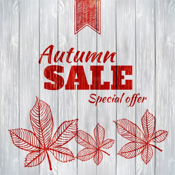 Autumn sale poster — Stock Vector