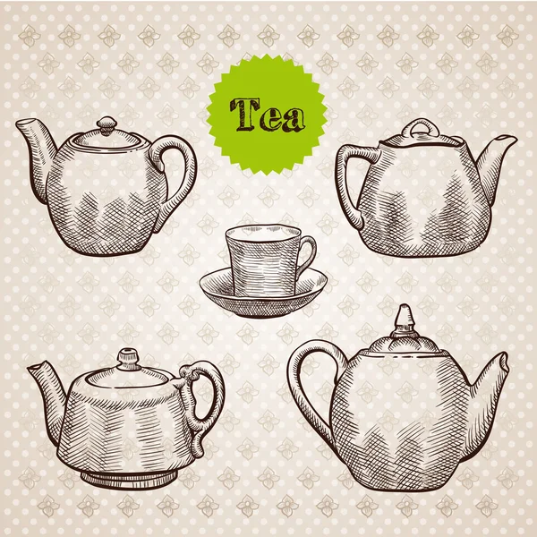 Set de té y café — Vector de stock