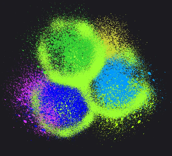 Пятна от неоновых спреев — стоковый вектор