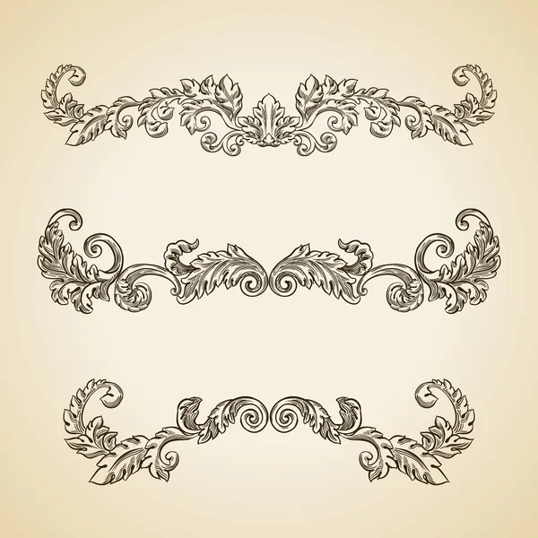 Barok oyma çiçek tasarım