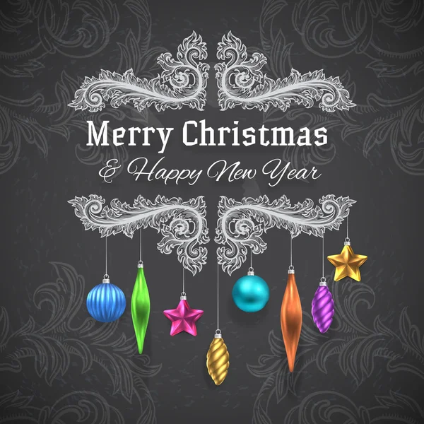 Cadre décoratif de Noël — Image vectorielle