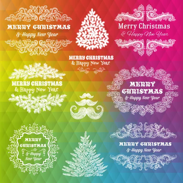 Cadres décoratifs Noël — Image vectorielle