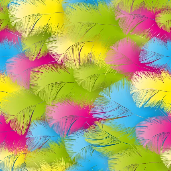 Motif sans couture avec plumes — Image vectorielle