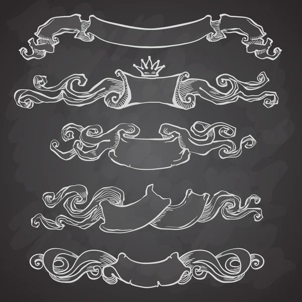 Vintage ribbon banners — Stock Vector