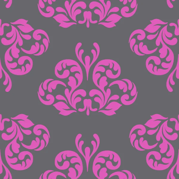 Grabado barroco patrón floral — Vector de stock