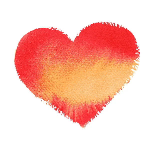 Corazón pintado dibujado a mano — Archivo Imágenes Vectoriales