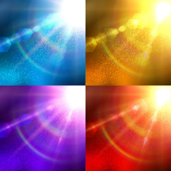 Realistic sun burst with flare — Stock Vector