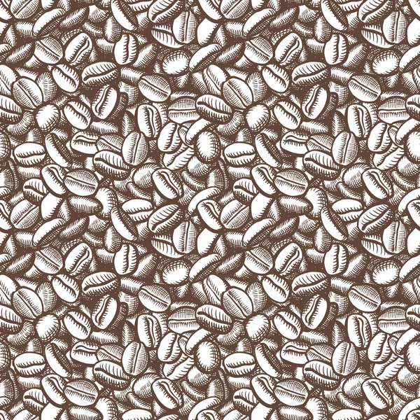 Coffee beans seamless background — Stock Vector