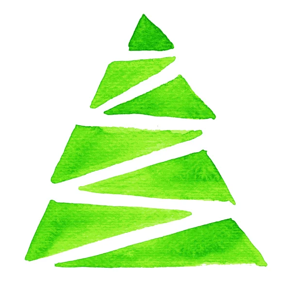 Aquarell-Weihnachtsbaum — Stockvektor