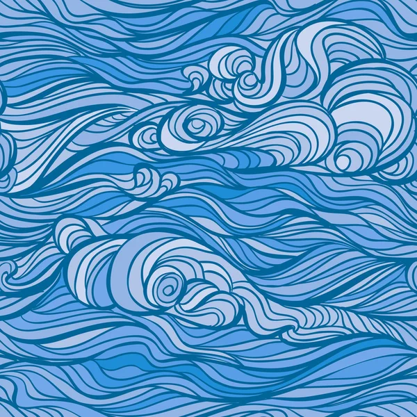 Struttura delle onde disegnate a mano — Vettoriale Stock