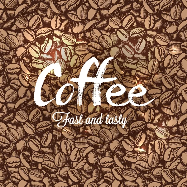 Wzór ziarna kawy — Wektor stockowy