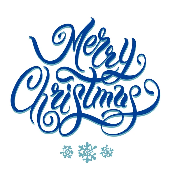 Hand belettering Merry Christmas — Stockvector