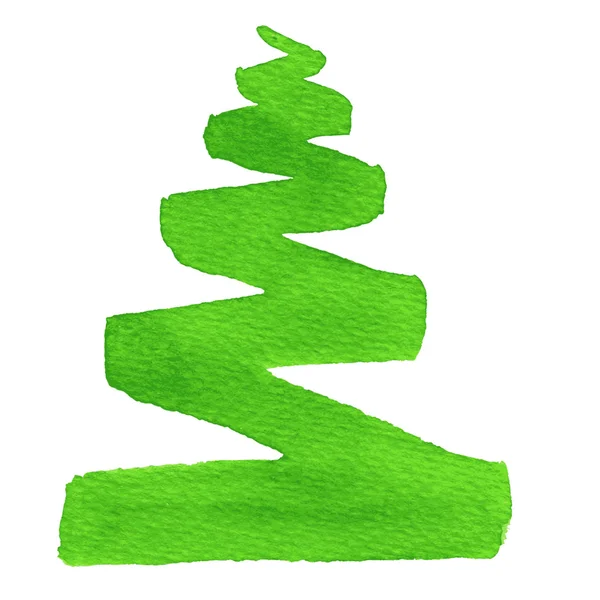 Acuarela árbol de Navidad — Archivo Imágenes Vectoriales