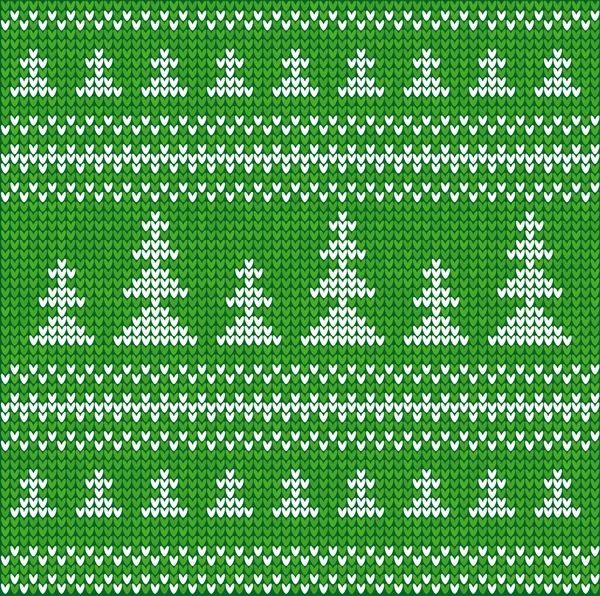 Pull avec motif d'arbre de Noël — Image vectorielle