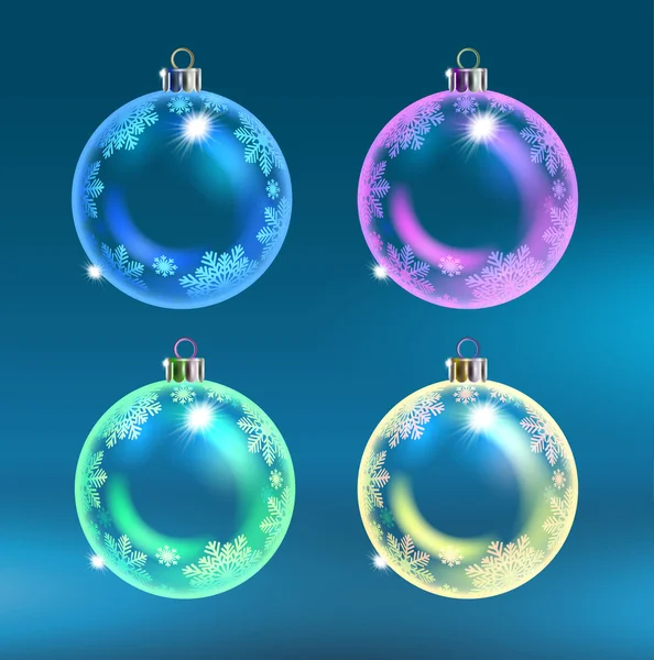 Speelgoed kerstballen — Stockvector