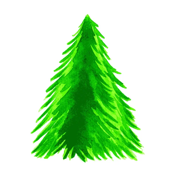 Árvore de Natal aquarela — Vetor de Stock