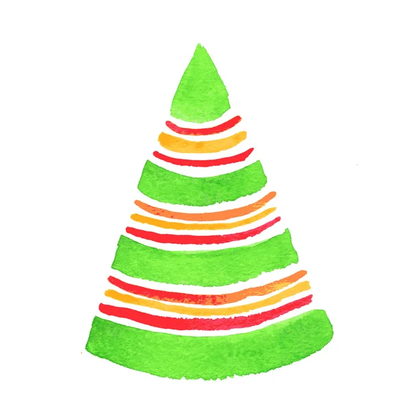 Akvarell julgran — Stock vektor