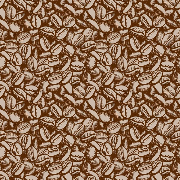Coffee beans seamless background — Stock Vector