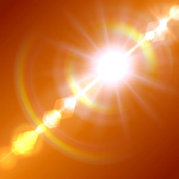 Éclat de soleil avec éruption — Image vectorielle