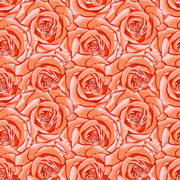 バラの花のシームレス パターン — ストックベクタ