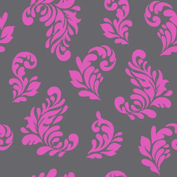 Grabado barroco patrón floral — Vector de stock