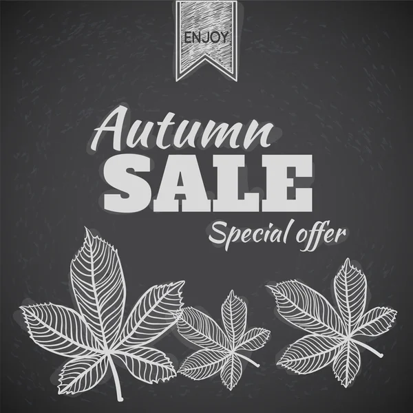 Autumn sale poster — Stock Vector