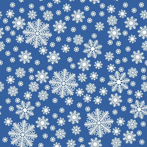 Modèle sans couture avec flocons de neige — Image vectorielle