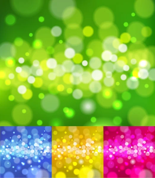 Luces bokeh realistas — Vector de stock