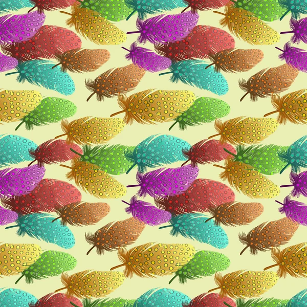 Seamless pattern with feathers Stock Illustration
