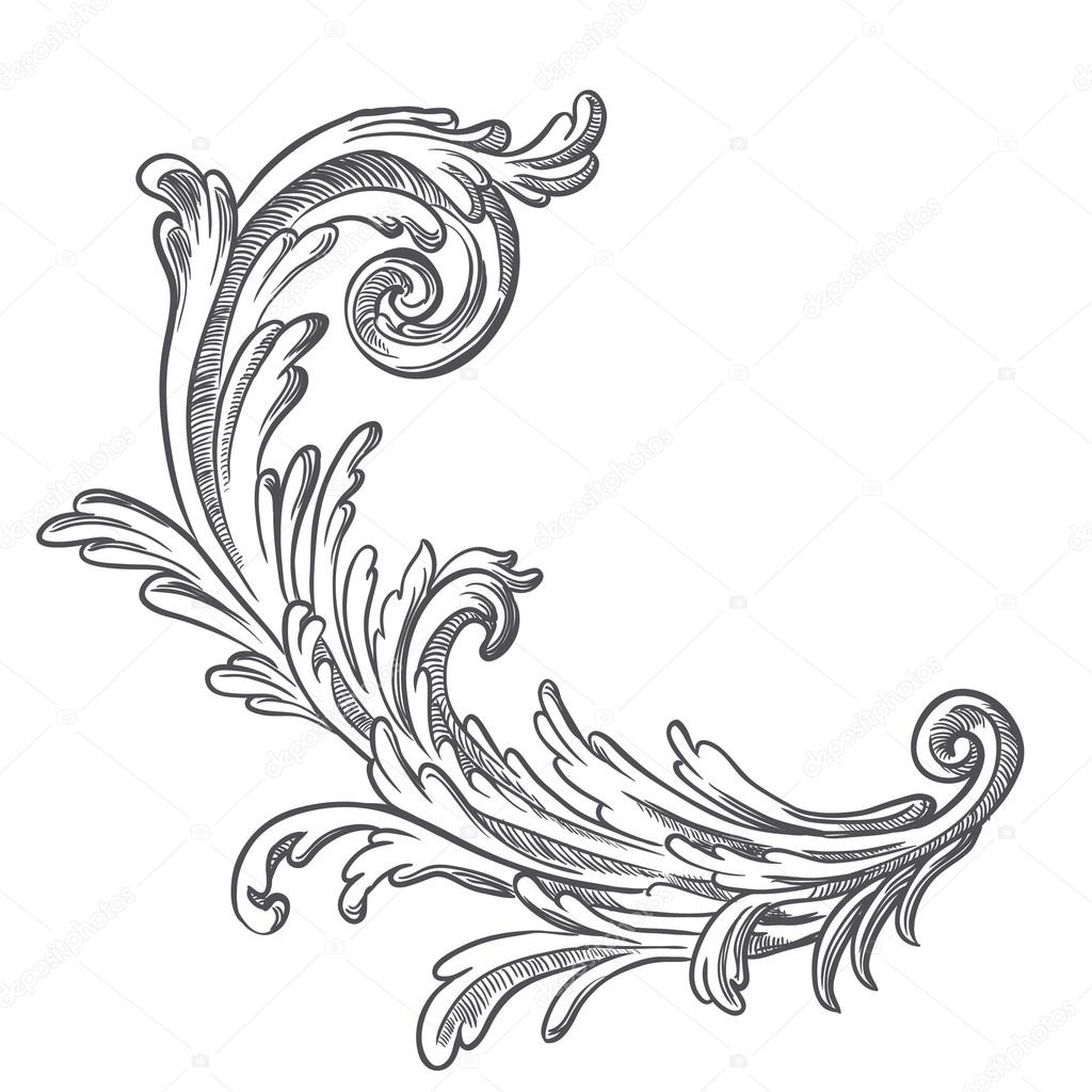 Vintage baroque element