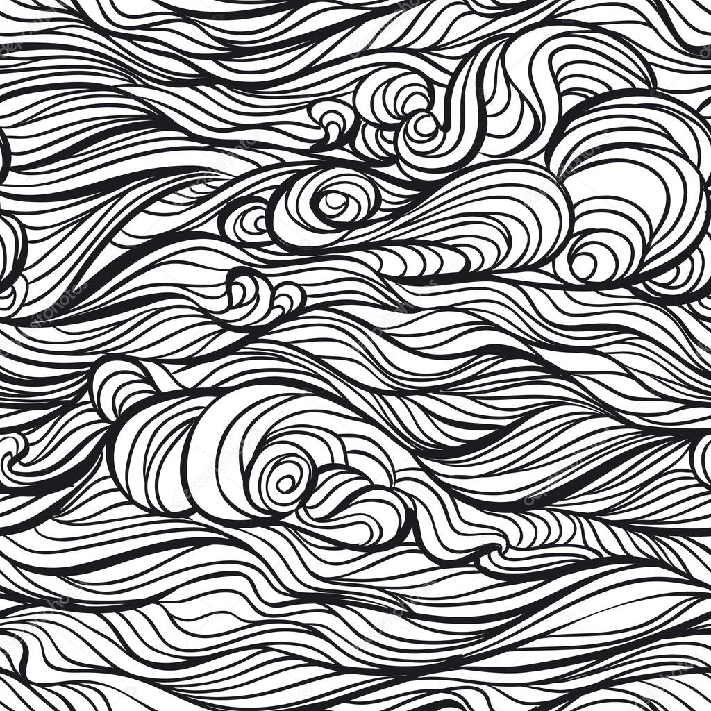 Hand drawn waves texture