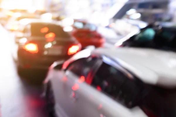 Blurred Traffic Jam Rush Hour Time — Stock Photo, Image