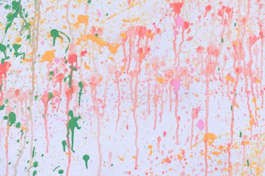 Renk splash beyaz kağıt doku arka plan üzerinde.